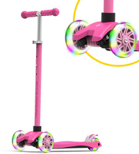 Thumbnail for 3-Wheel LED Adjsutable Scooter Assortment Master Kids Company Outdoor Pink