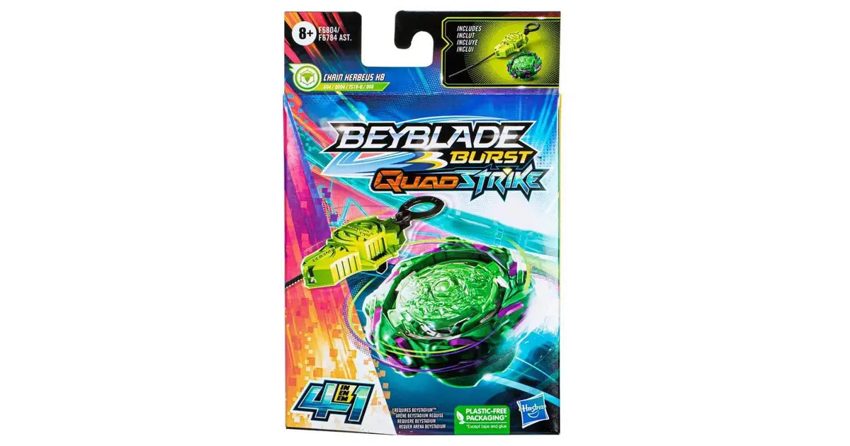 BEYBLADE Burst QuadStrike Chain Kerbeus K8 Spinning Top Starter Pack Master Kids Company Action Battling 