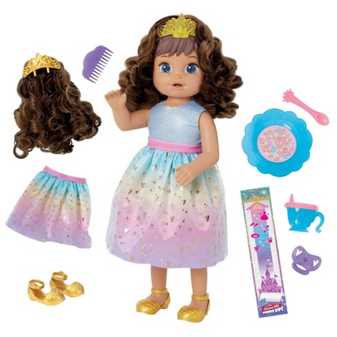 Baby Alive Princess Ellie Grows Up! Doll, 18-Inch Growing Talking Baby Doll Toy - Brunette Master Kids Company Baby Alive 