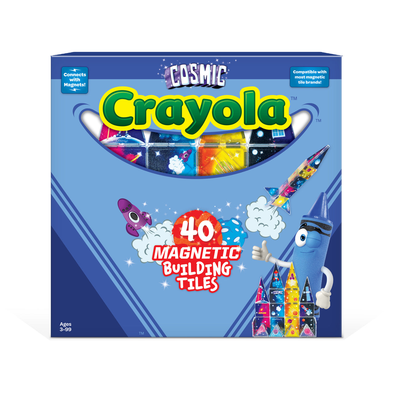 Crayola Cosmic Magnetic Tiles – 40pc