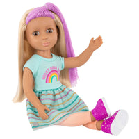 Thumbnail for GG51048_Brie-14-inch-poseable-hairdresser-doll-blonde-purple-hair