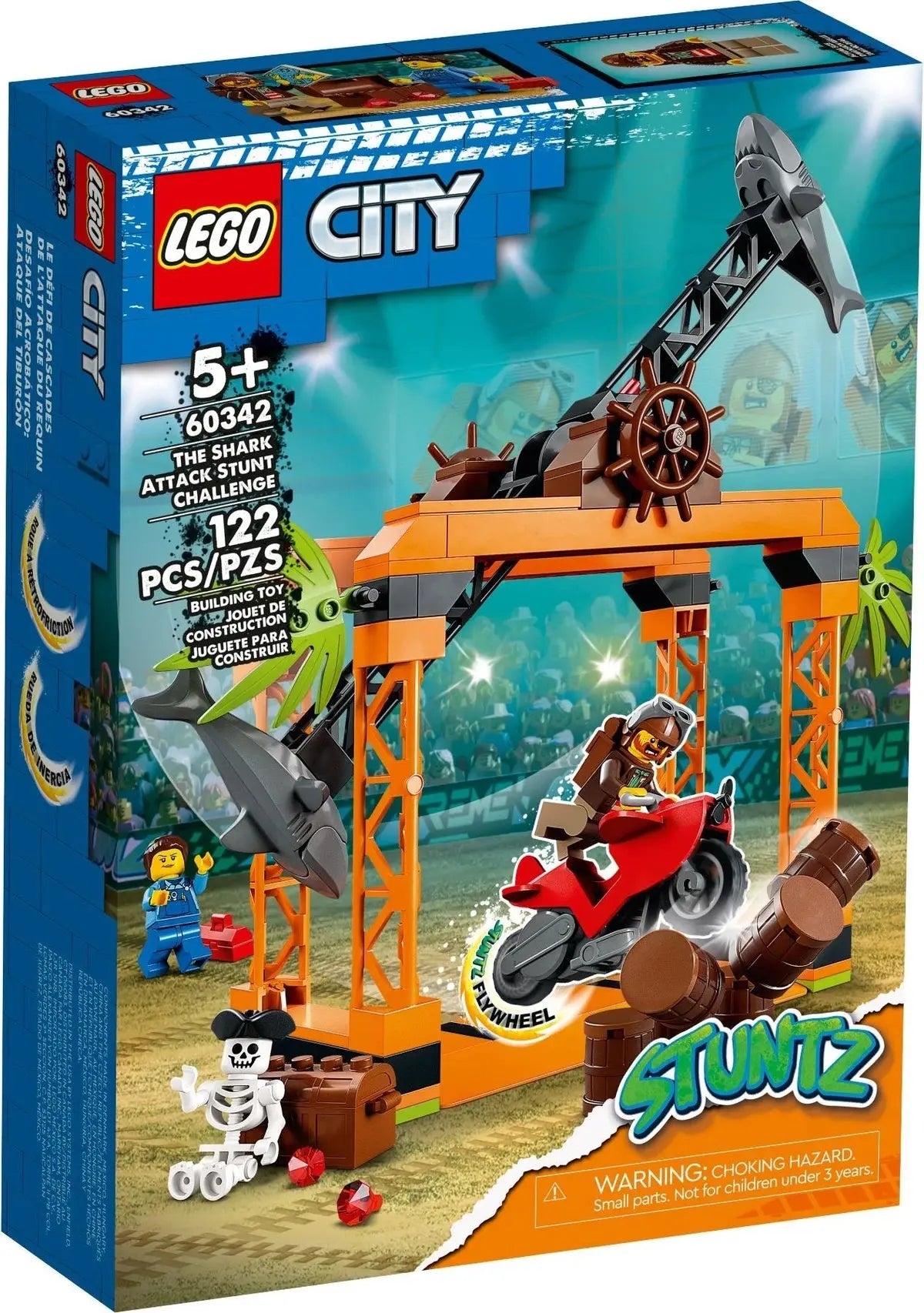 LEGO City Stuntz The Shark Attack Stunt Challenge 60342 Building Toy SetA
