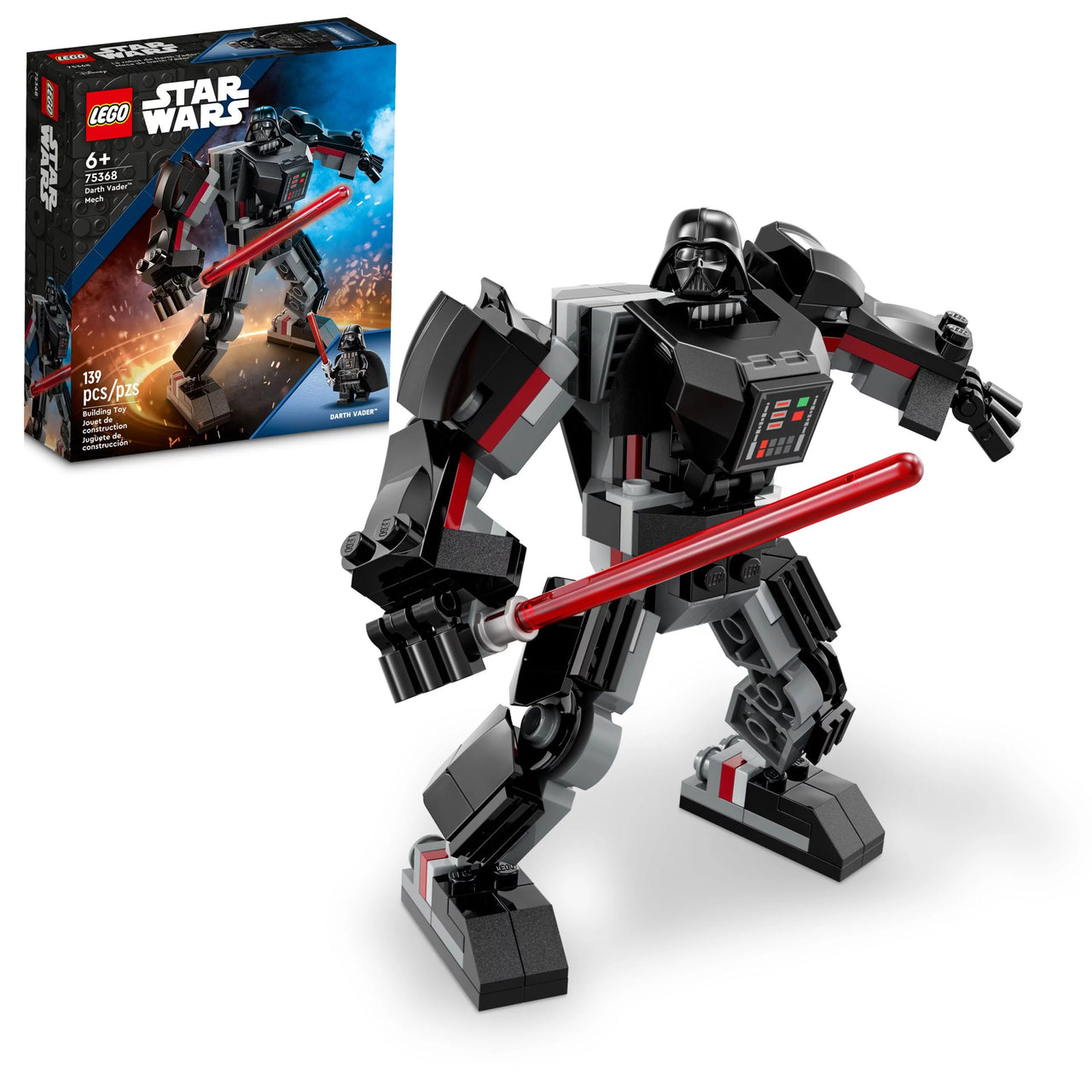 LEGO Star Wars Darth Vader Mech 75368 Buildable Star Wars Action Figure (139 Pcs) Master Kids Company LEGO 