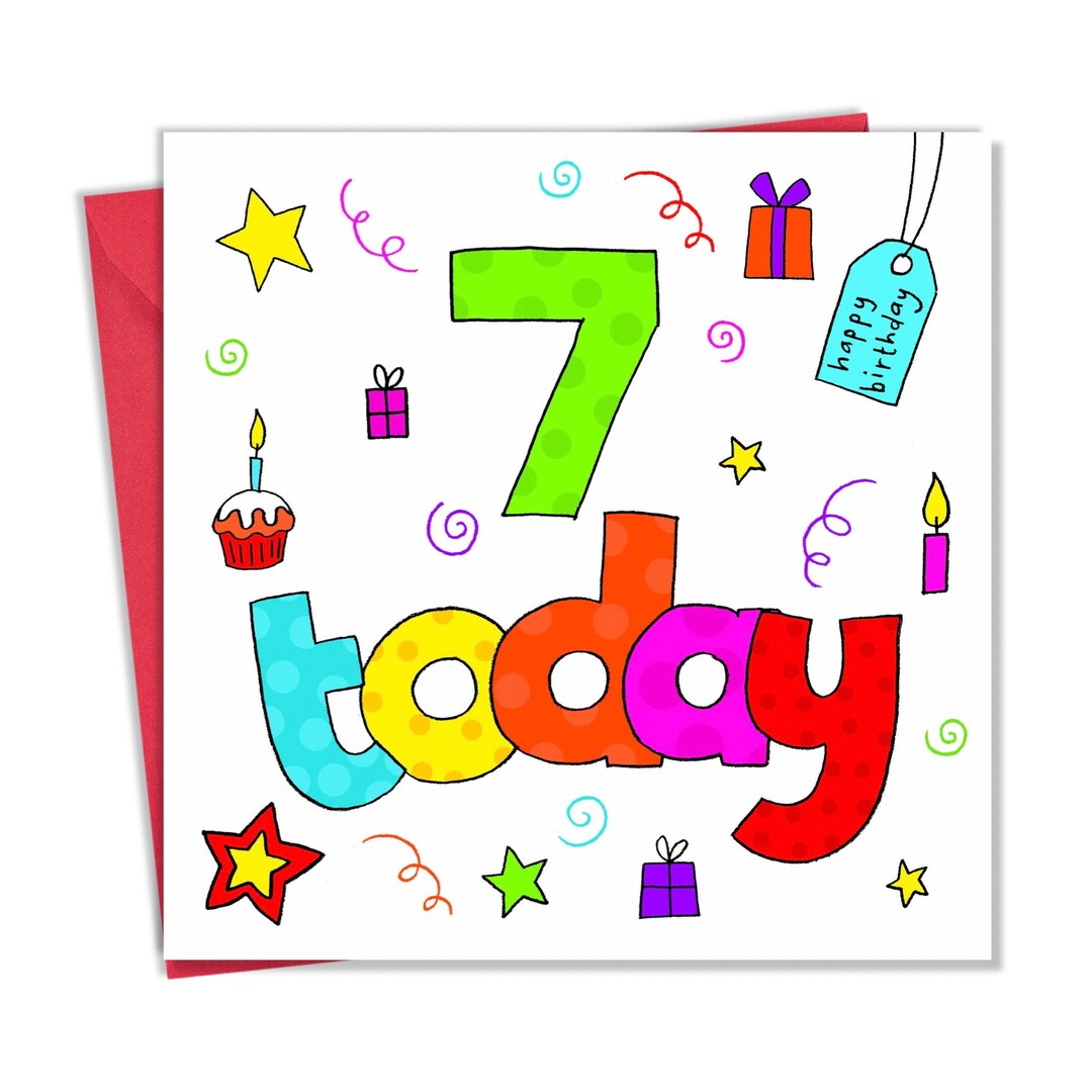 Seven Bubblicious Birthday card