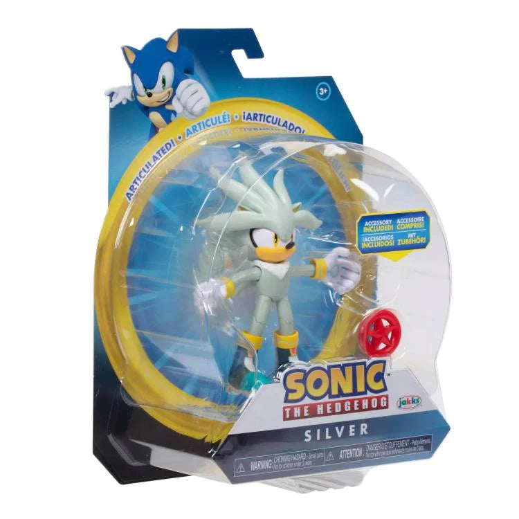 Sonic The Hedgehog 4" Articulated Figure with Accessories Assortment Master Kids Company Sonic Silver