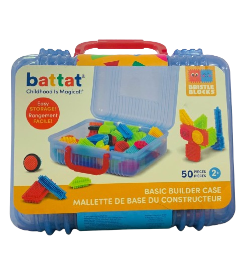 Battat Bristle Blocks: STEM Interlocking Building Blocks - 50pcs Playset