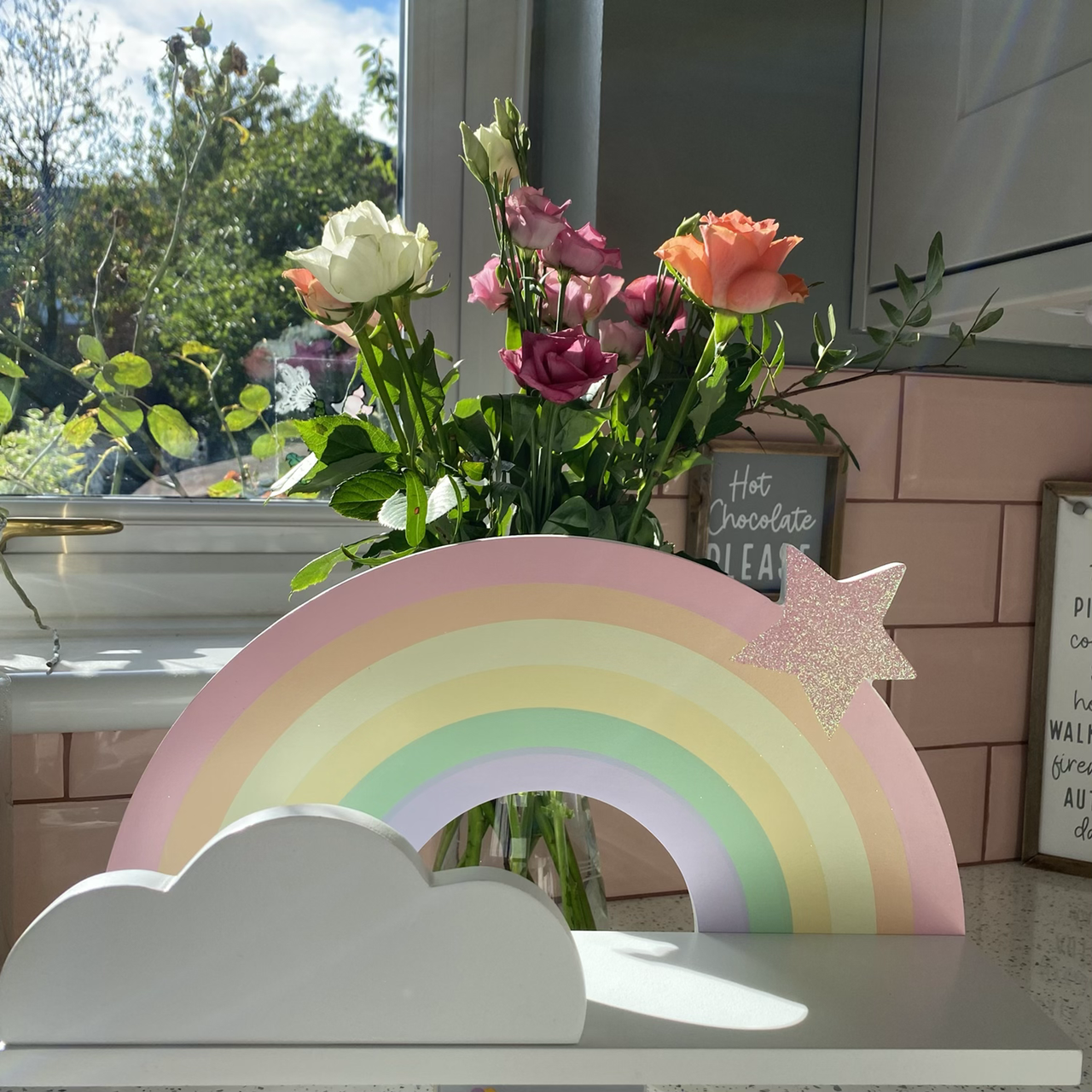 Wooden Rainbow Shelf 36cm Master Kids Company Sparks Gift 